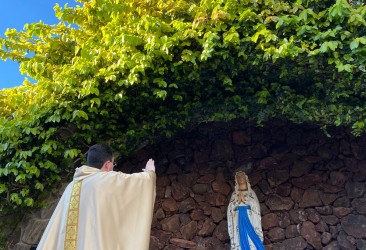 Reinauguração da gruta de Lourdes